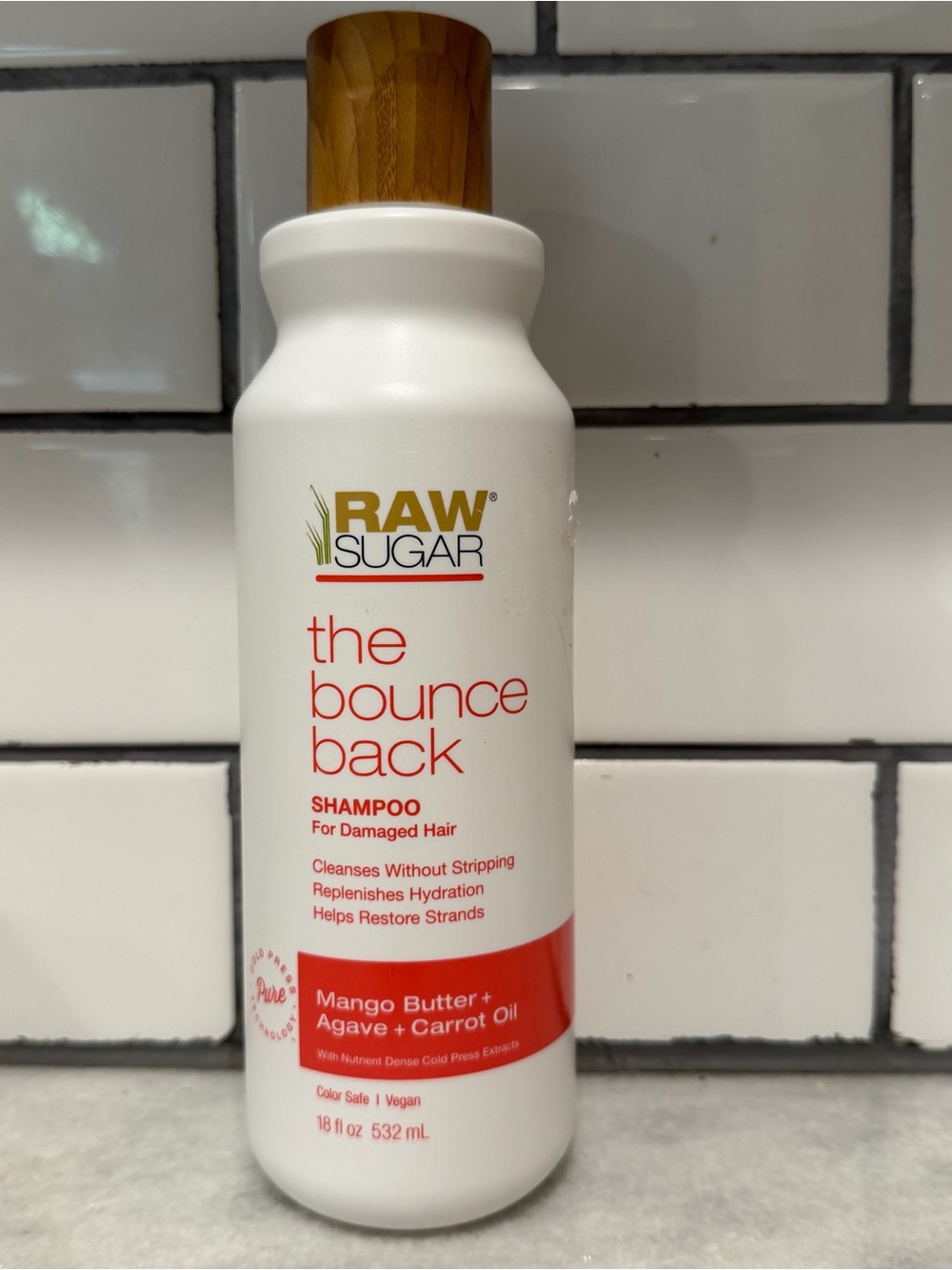Raw Sugar The Bounce Back Shampoo - 18 oz NEW